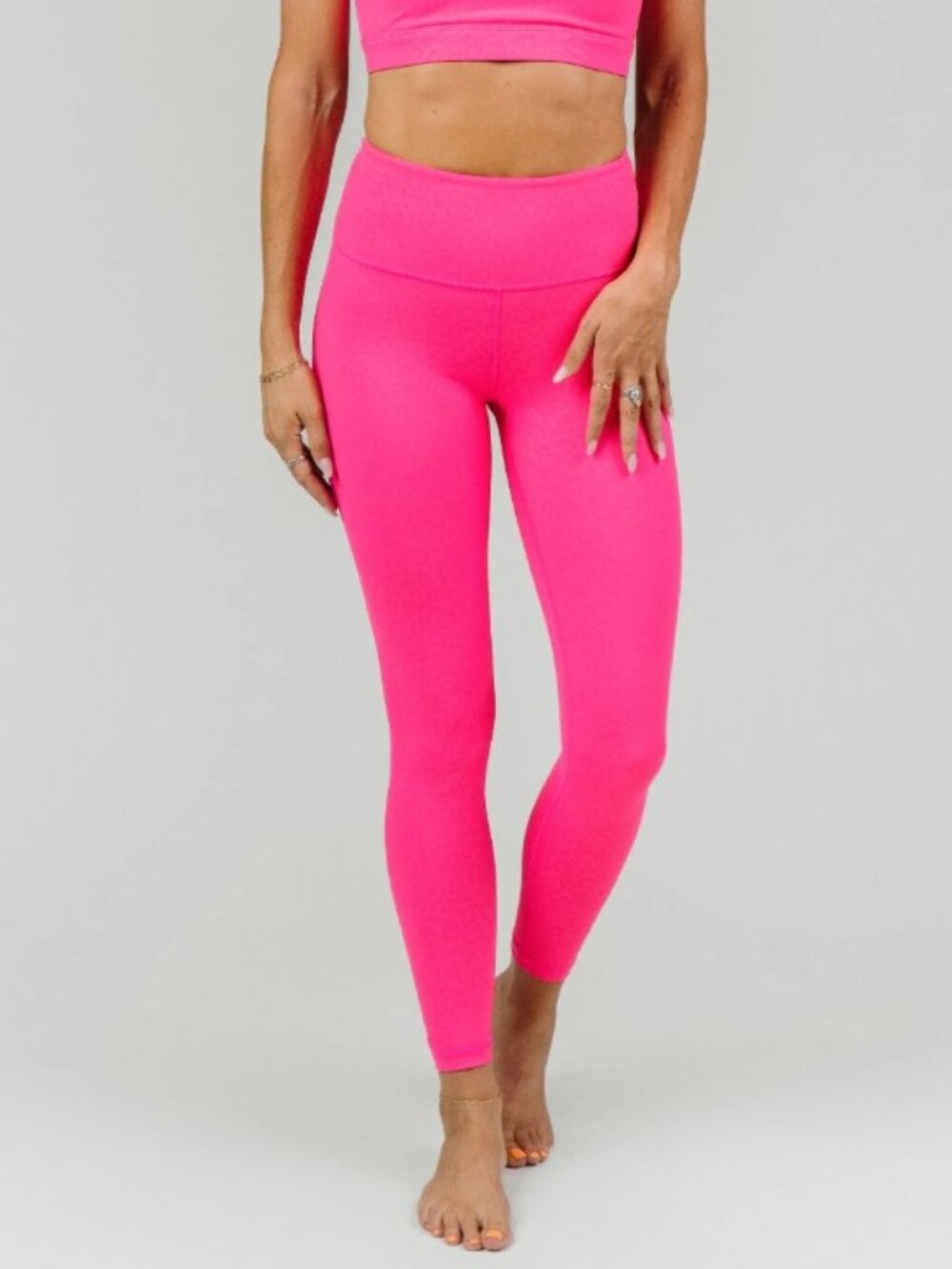 Zyia Hot Pink Leopard Light n Tight Leggings